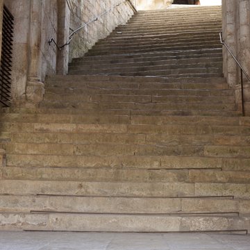 Parvis et escaliers de la cité religieuse de Rocamadour