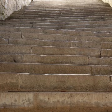 Parvis et escaliers de la cité religieuse de Rocamadour