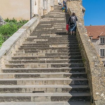 Parvis et escaliers de la cité religieuse de Rocamadour