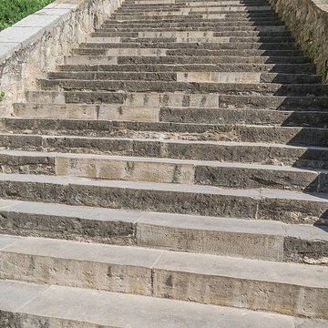 Parvis et escaliers de la cité religieuse de Rocamadour