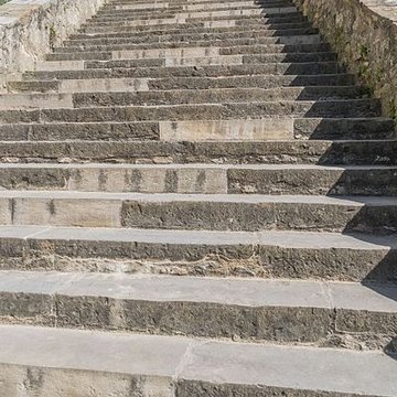 Parvis et escaliers de la cité religieuse de Rocamadour