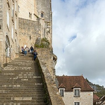 Parvis et escaliers de la cité religieuse de Rocamadour