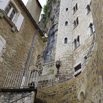Parvis et escaliers de la cité religieuse de Rocamadour