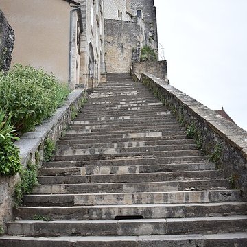 Parvis et escaliers de la cité religieuse de Rocamadour
