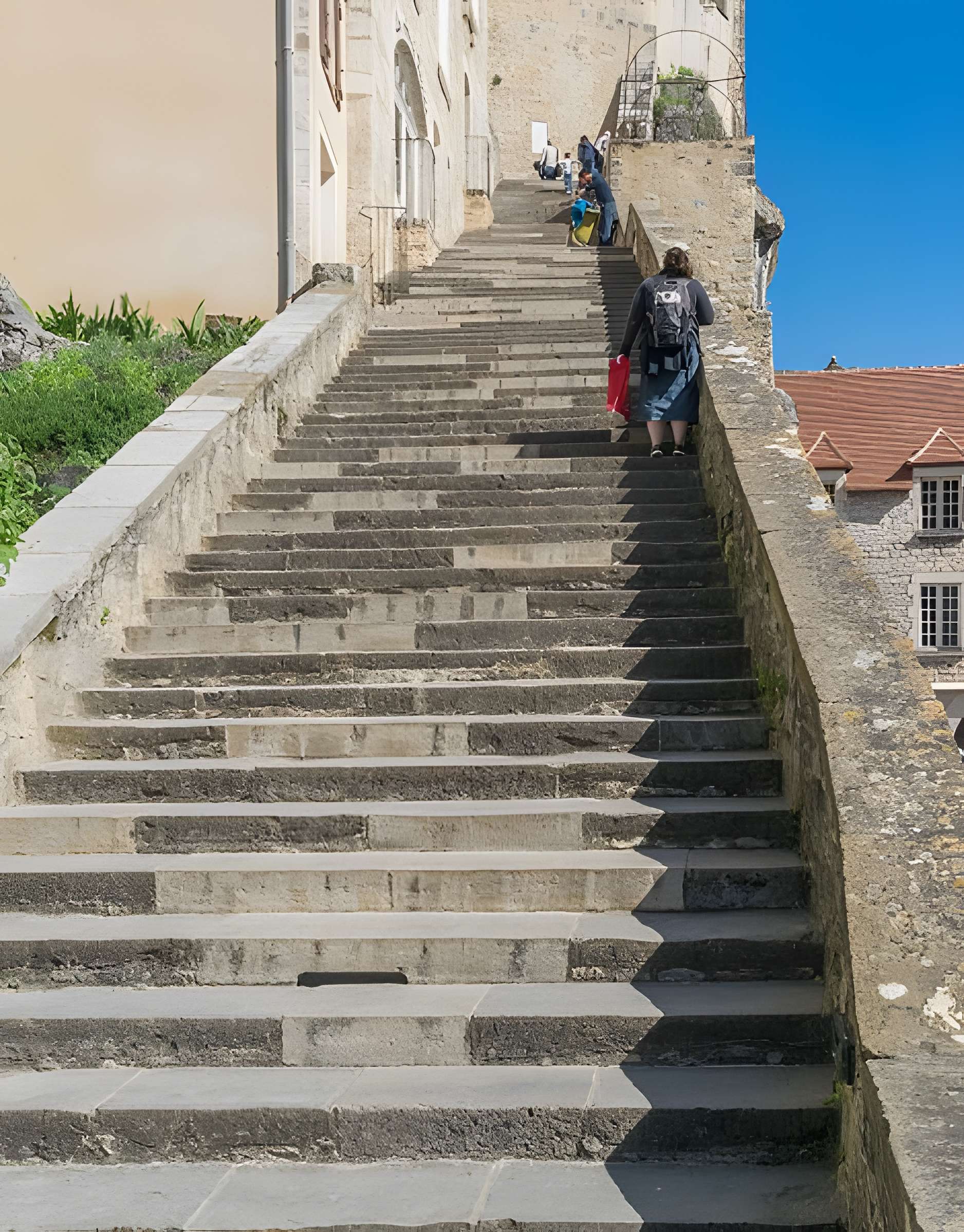 Parvis et escaliers de la cité religieuse de Rocamadour