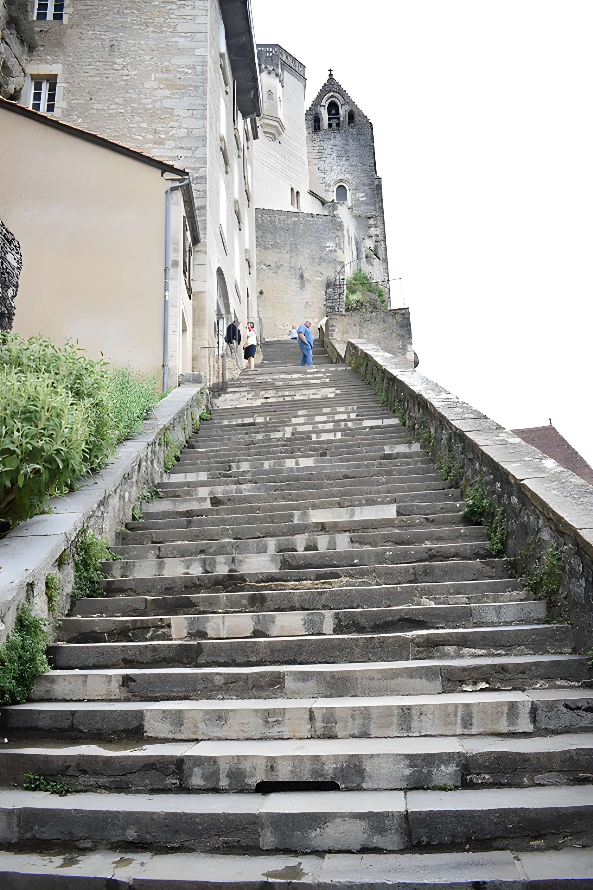 Parvis et escaliers de la cité religieuse de Rocamadour