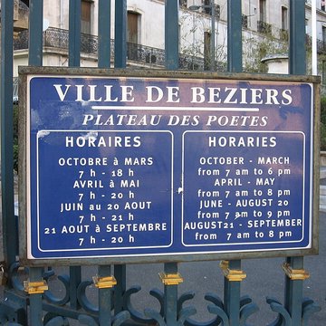 Plateau des poètes de Béziers