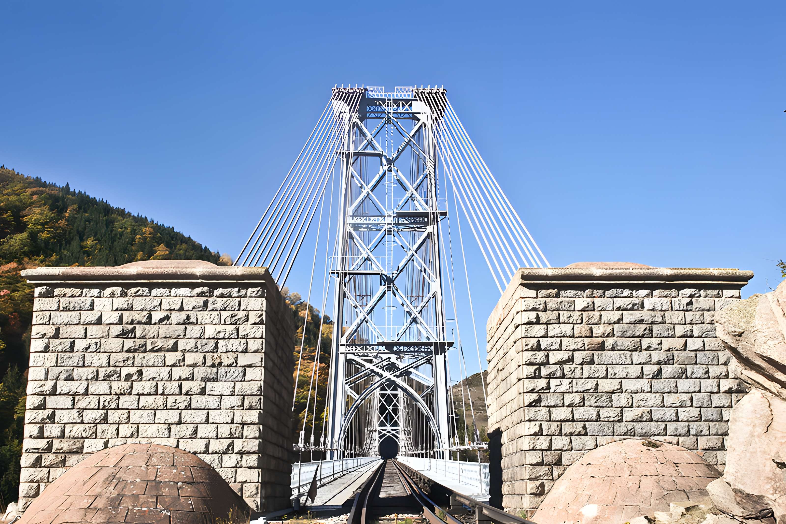 Pont Gisclard et stèle commémorative