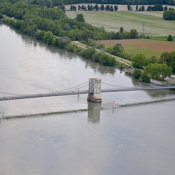 Pont du Robinet sur le Rhône de Donzère