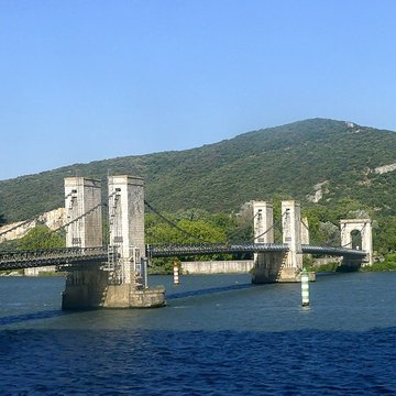 Pont du Robinet sur le Rhône de Donzère
