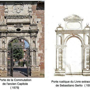 Ancienne porte du Capitole réédifiée dans le jardin des Plantes de Toulouse