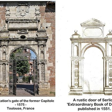 Ancienne porte du Capitole réédifiée dans le jardin des Plantes de Toulouse