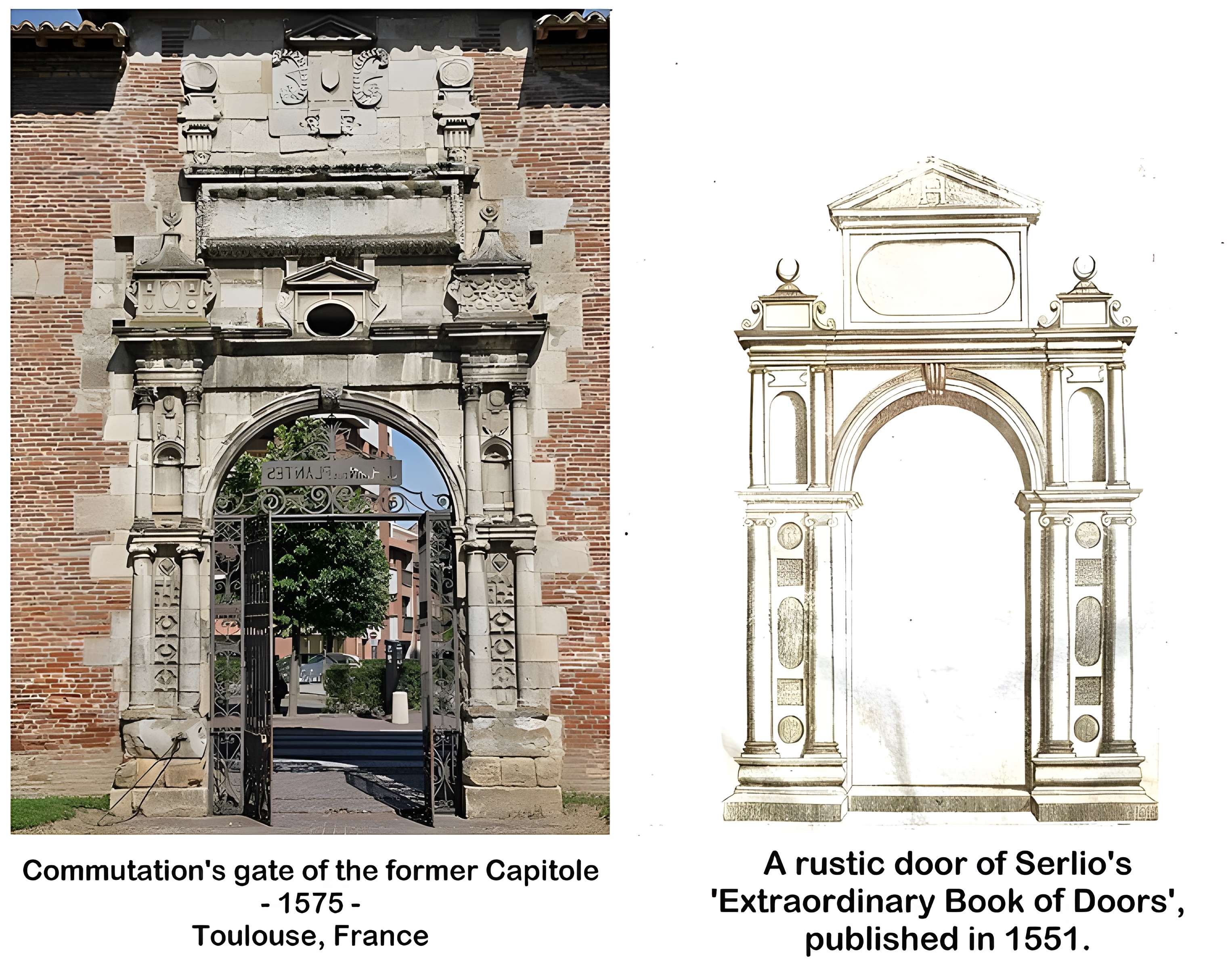 Ancienne porte du Capitole réédifiée dans le jardin des Plantes de Toulouse
