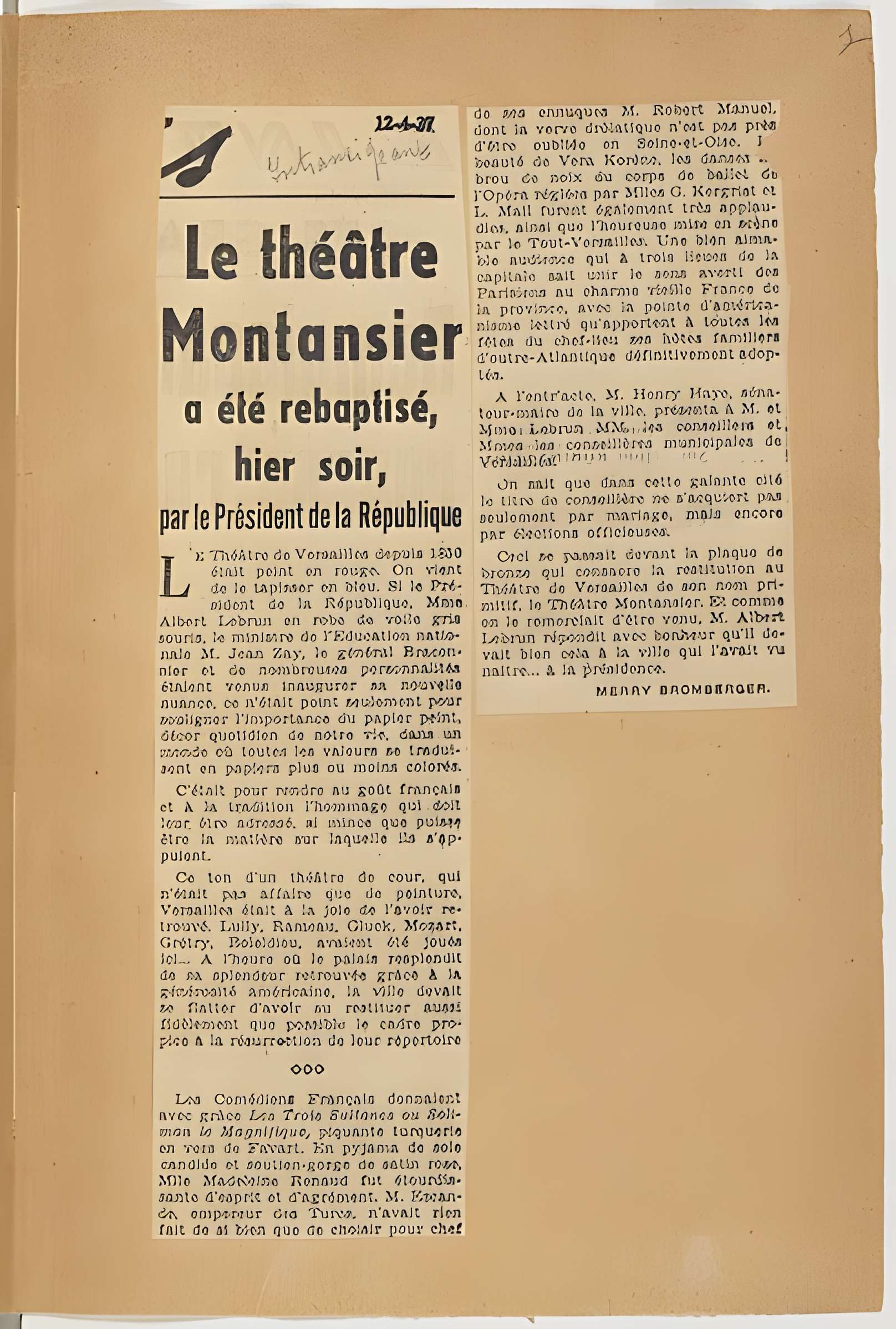 Théâtre Montansier de Versailles