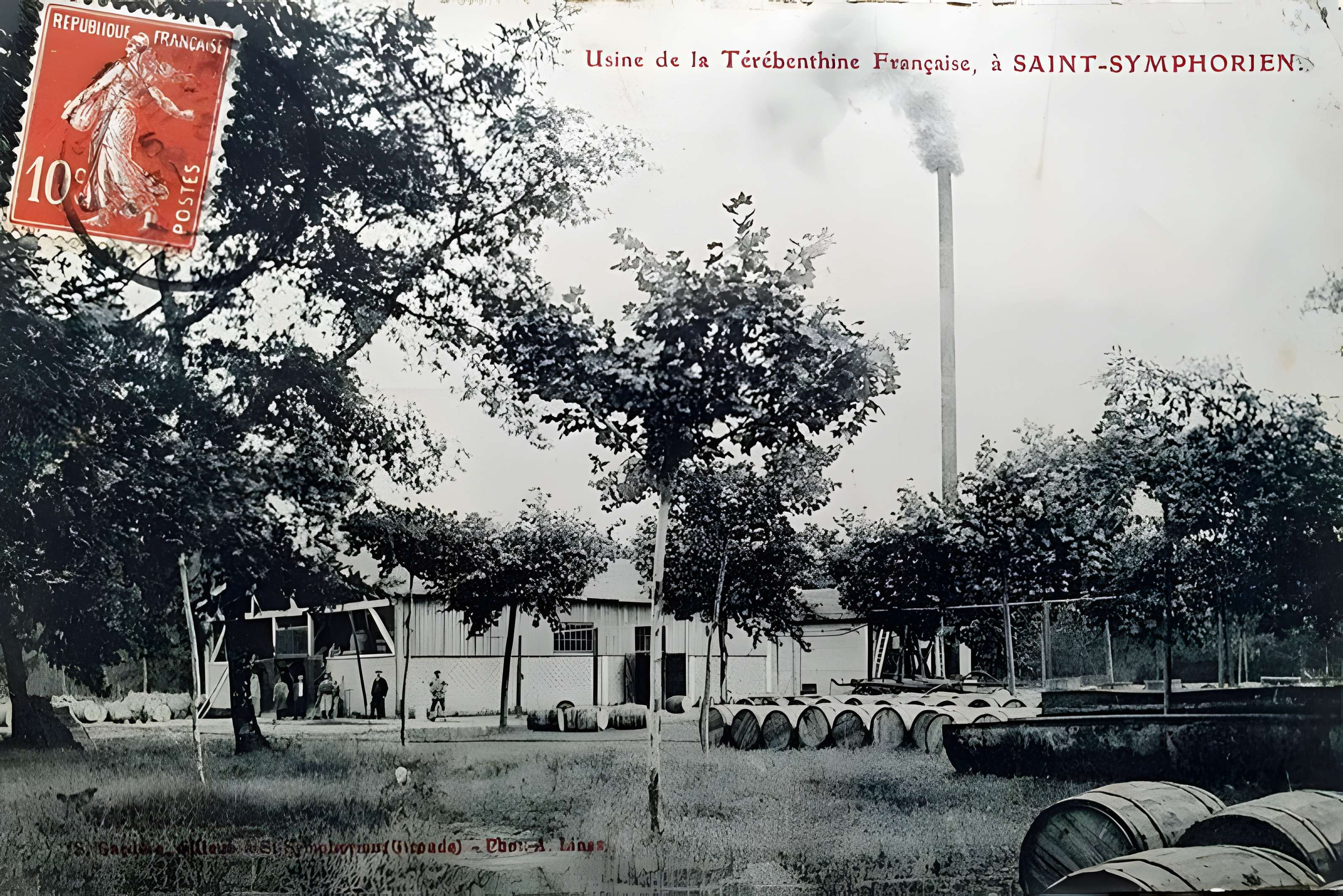 Usine de distillation de produits résineux à Saint-Symphorien