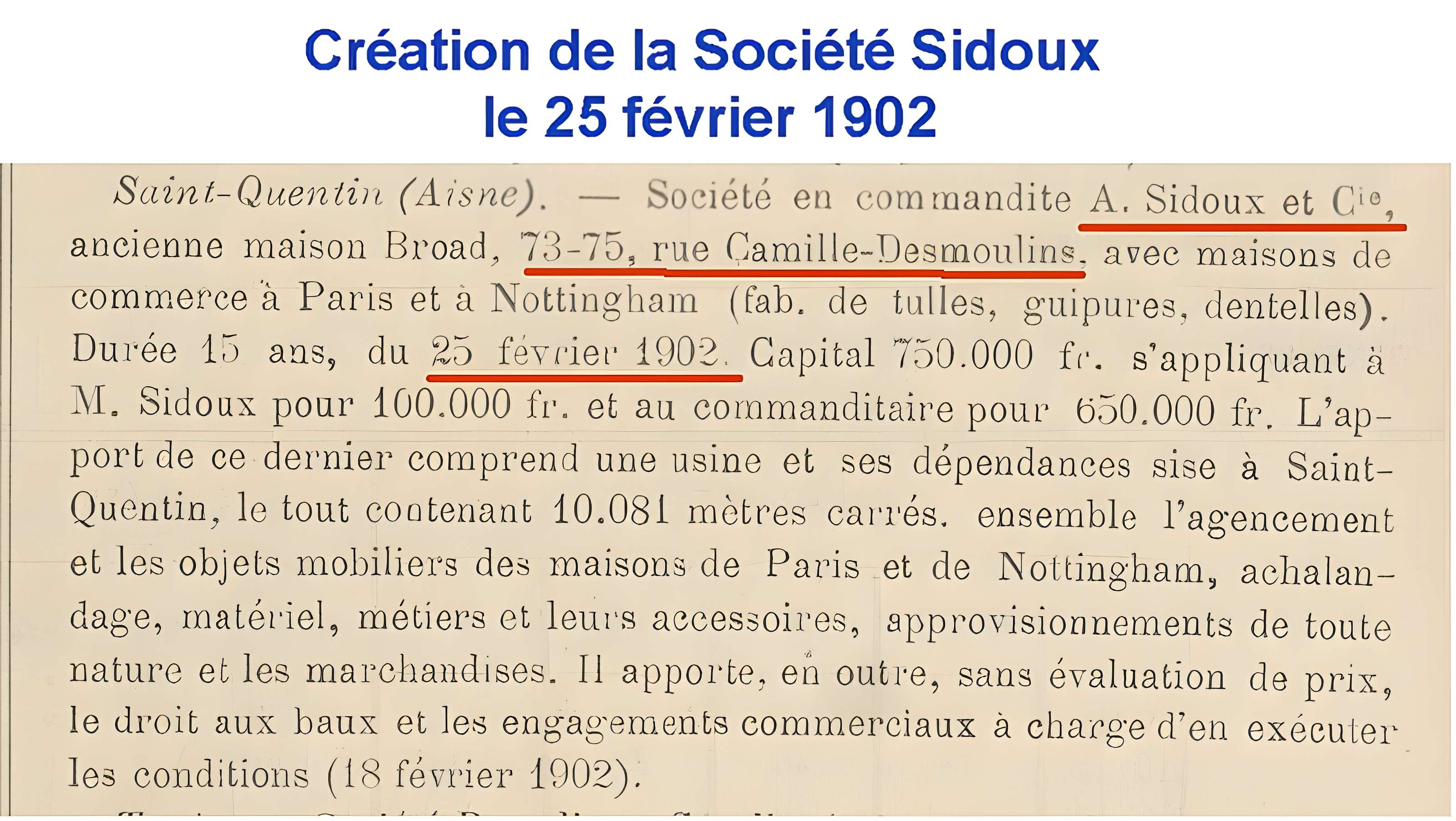 Usine Sidoux de Saint-Quentin