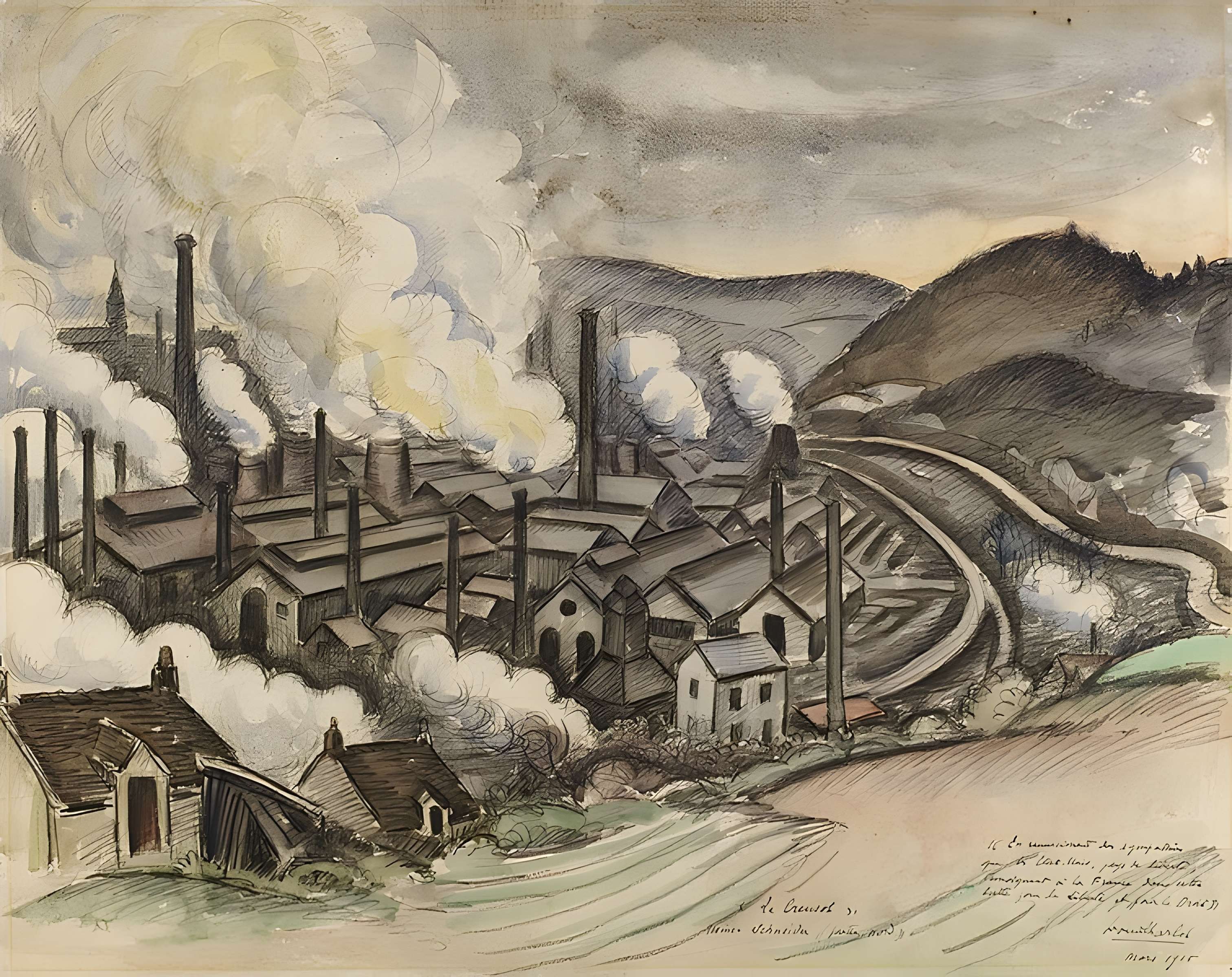 Usines Schneider  , ou ancienne halle aux grues et aux machines