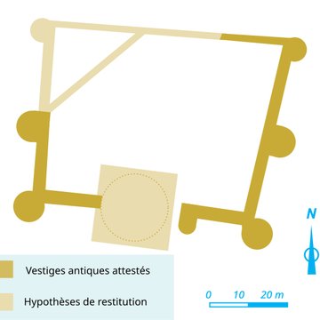 Vestiges du castellum romain de Larçay
