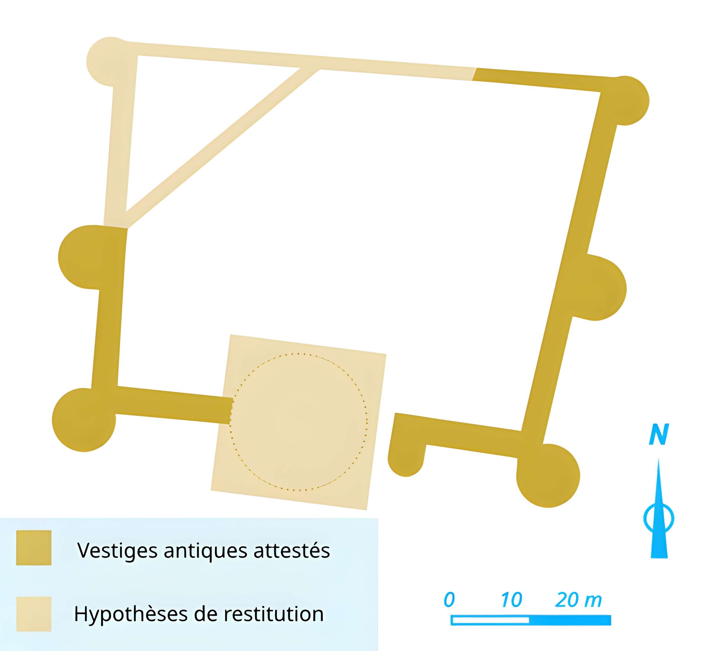 Vestiges du castellum romain de Larçay
