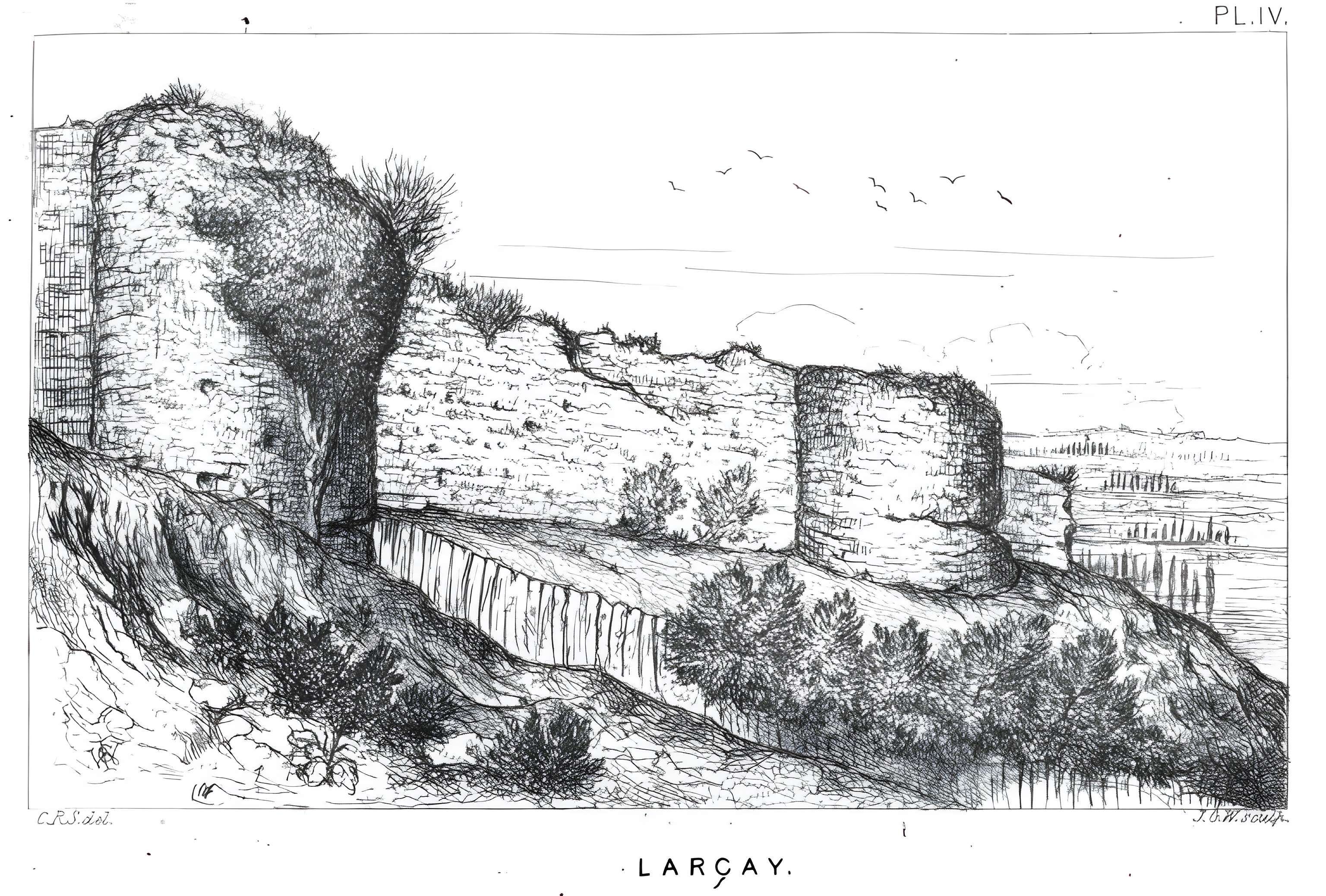 Vestiges du castellum romain de Larçay