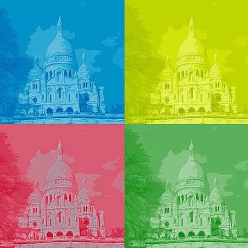 Basilique du Sacré-Coeur, ses annexes et le square Louise-Michel