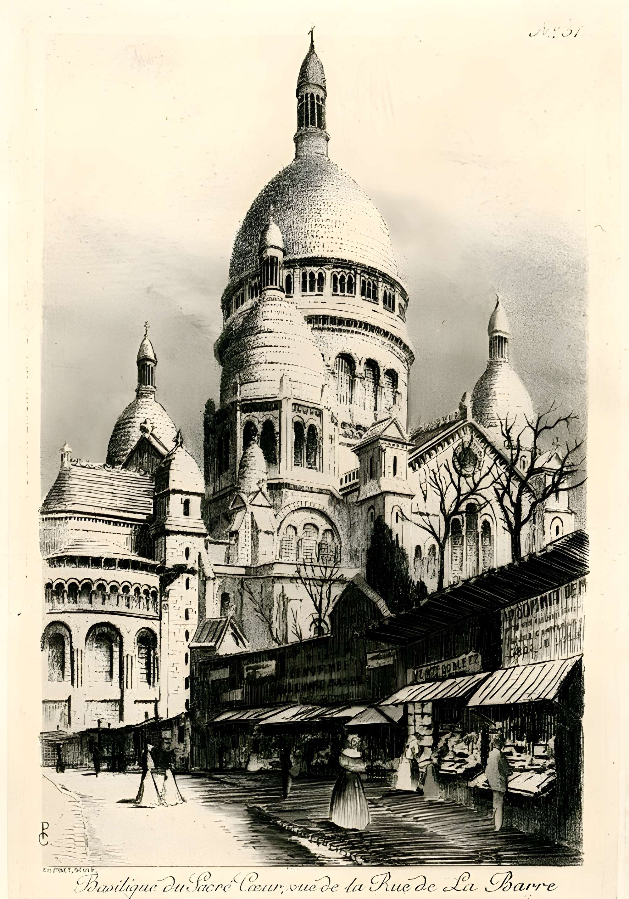 Basilique du Sacré-Coeur, ses annexes et le square Louise-Michel
