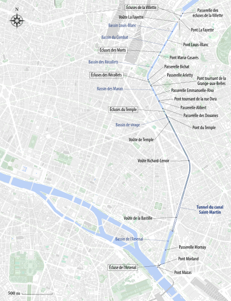 Canal Saint-Martin à Paris 11ème