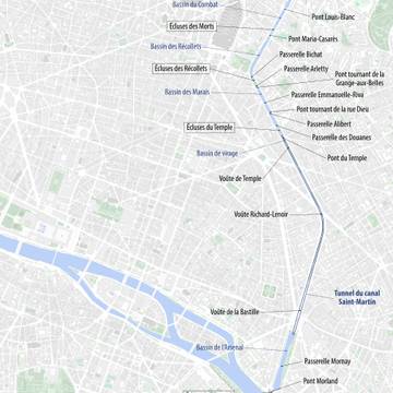 Canal Saint-Martin à Paris 11ème