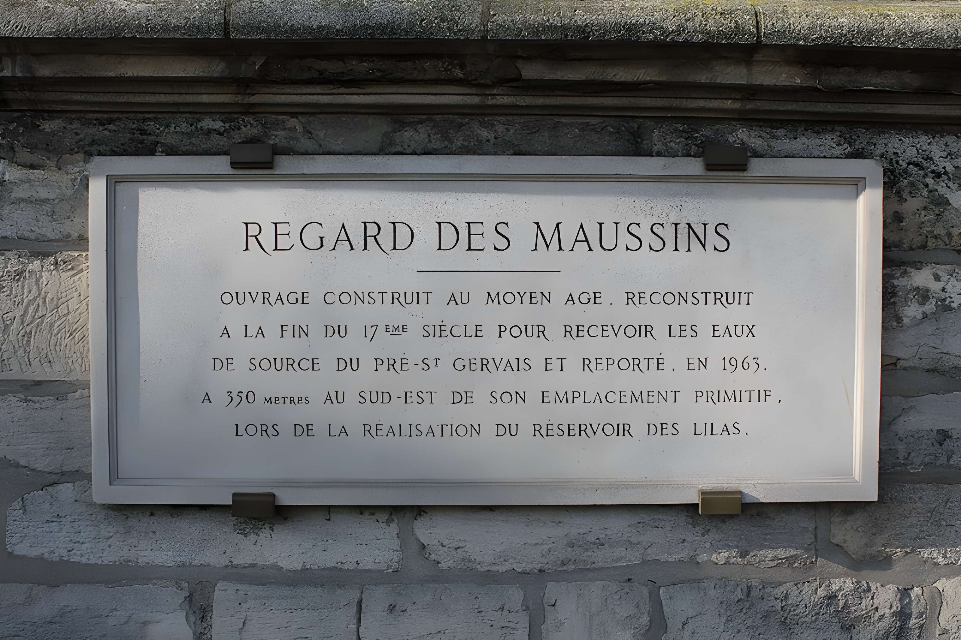 Eaux de Belleville : Regard Lecouteux