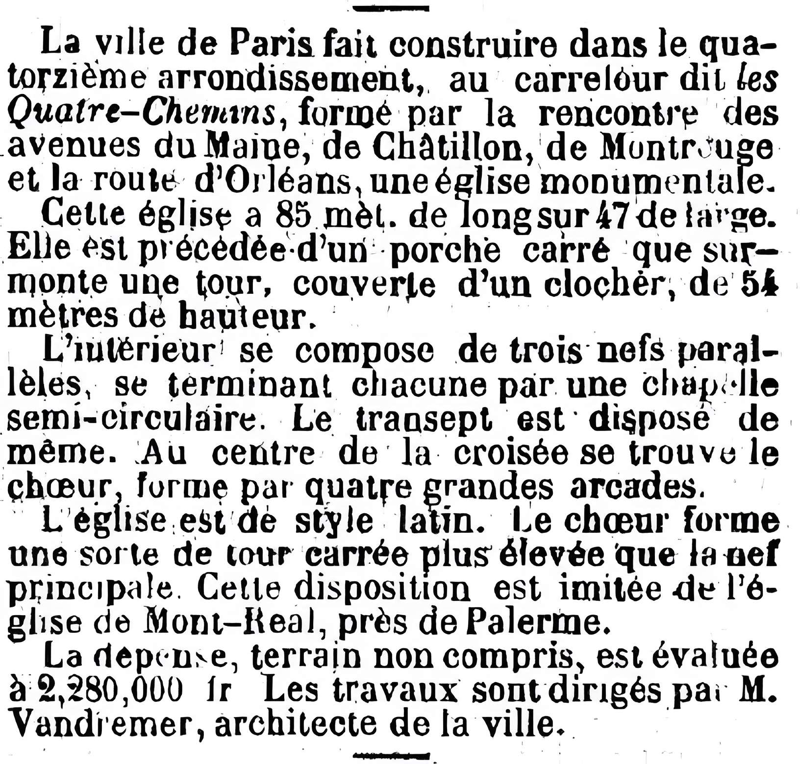 Église Saint-Pierre-de-Montrouge à Paris