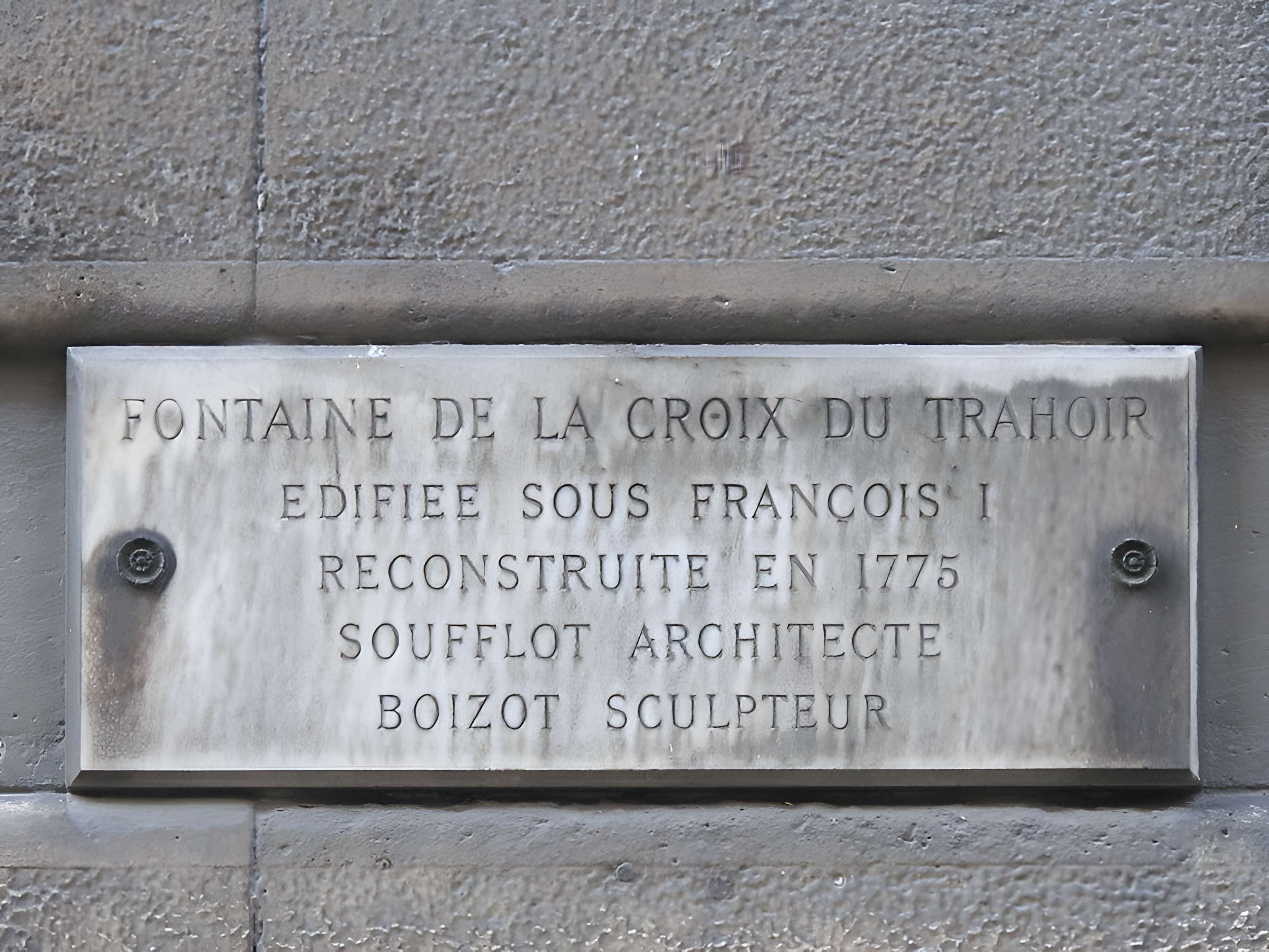 Fontaine de la Croix du Trahoir à Paris