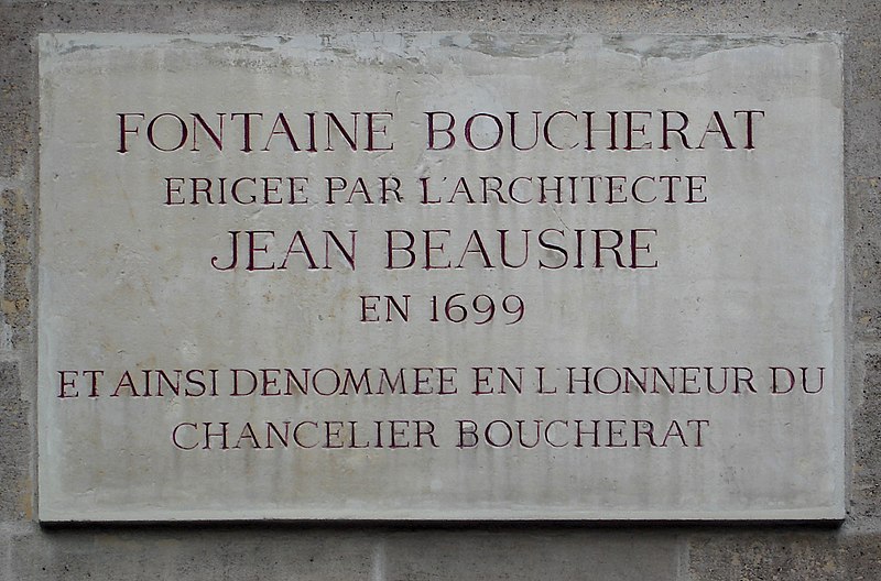Fontaine Boucherat à Paris