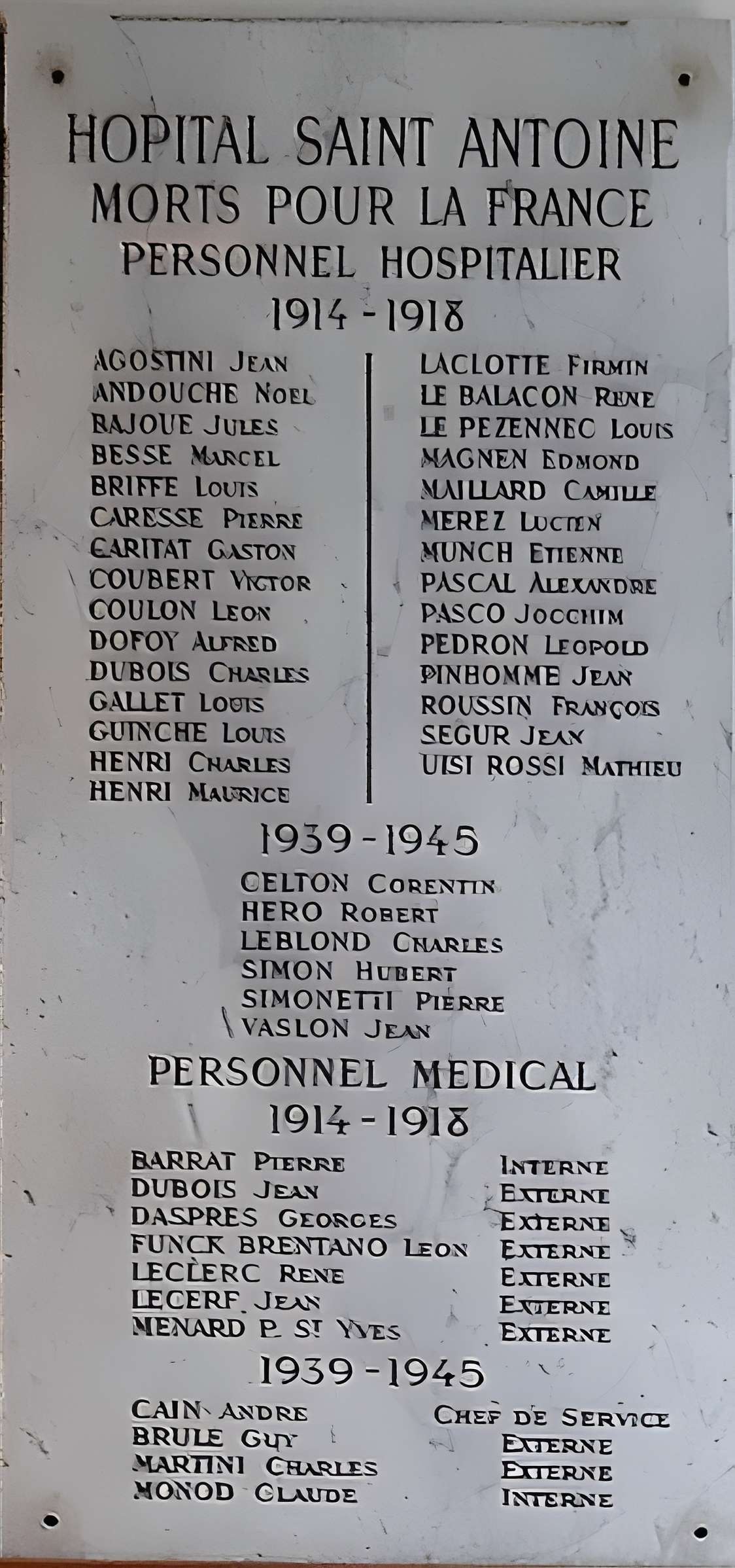 Hôpital Saint-Antoine à Paris