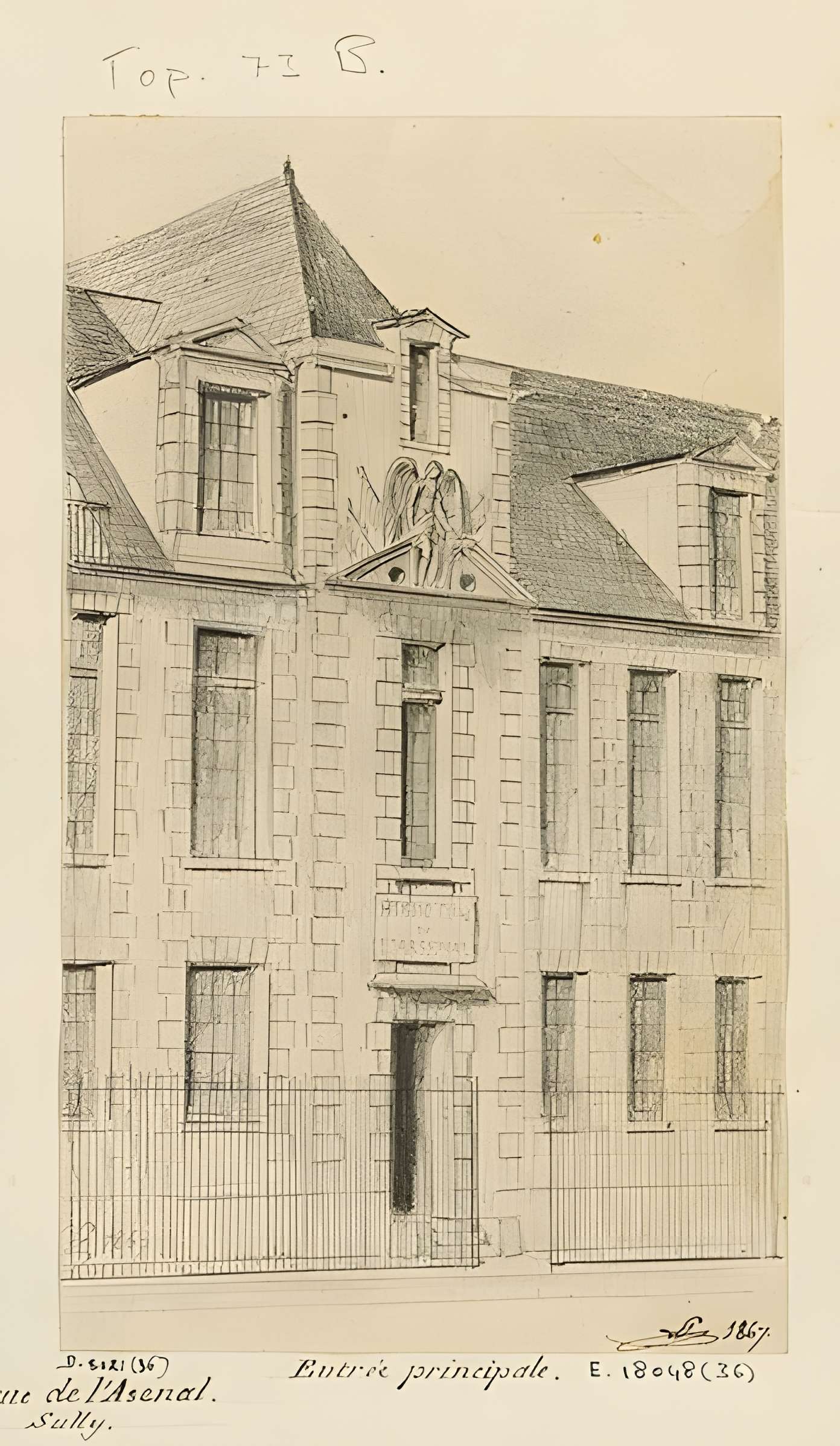 Pavillon de l'Arsenal, actuellement bibliothèque de l'Arsenal