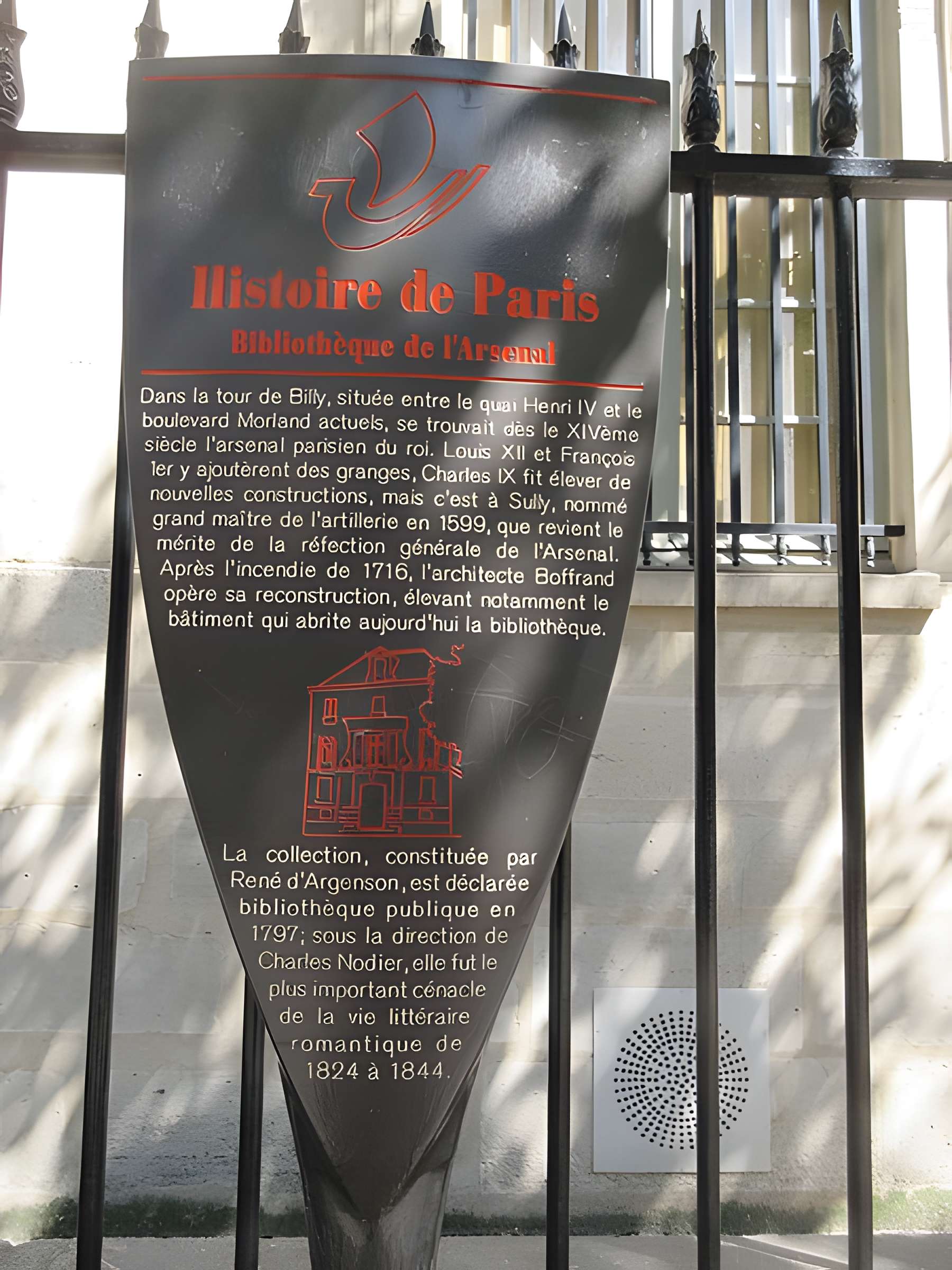 Pavillon de l'Arsenal, actuellement bibliothèque de l'Arsenal