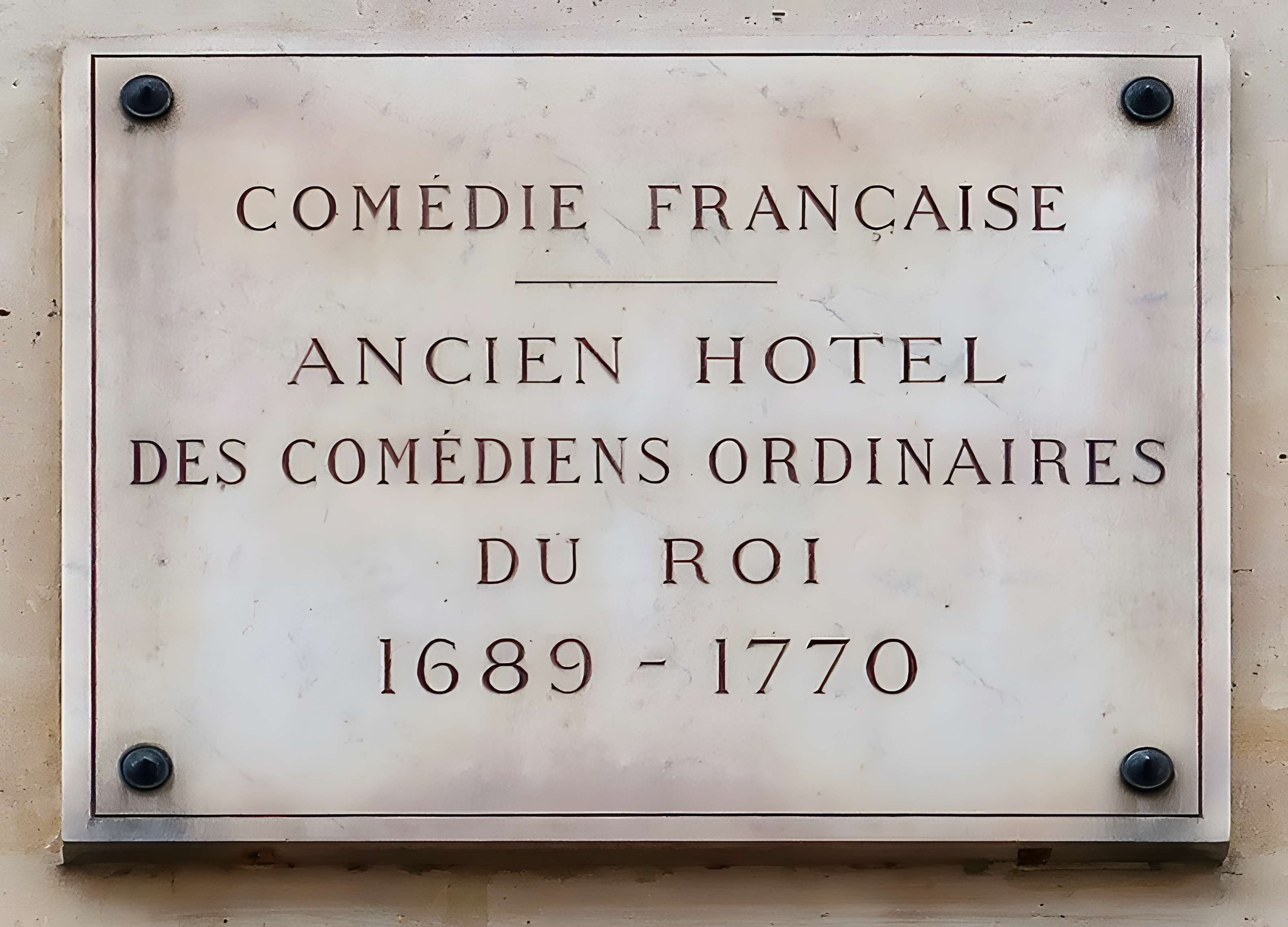Hôtel des Comédiens ordinaires du roi - Paris 6ème