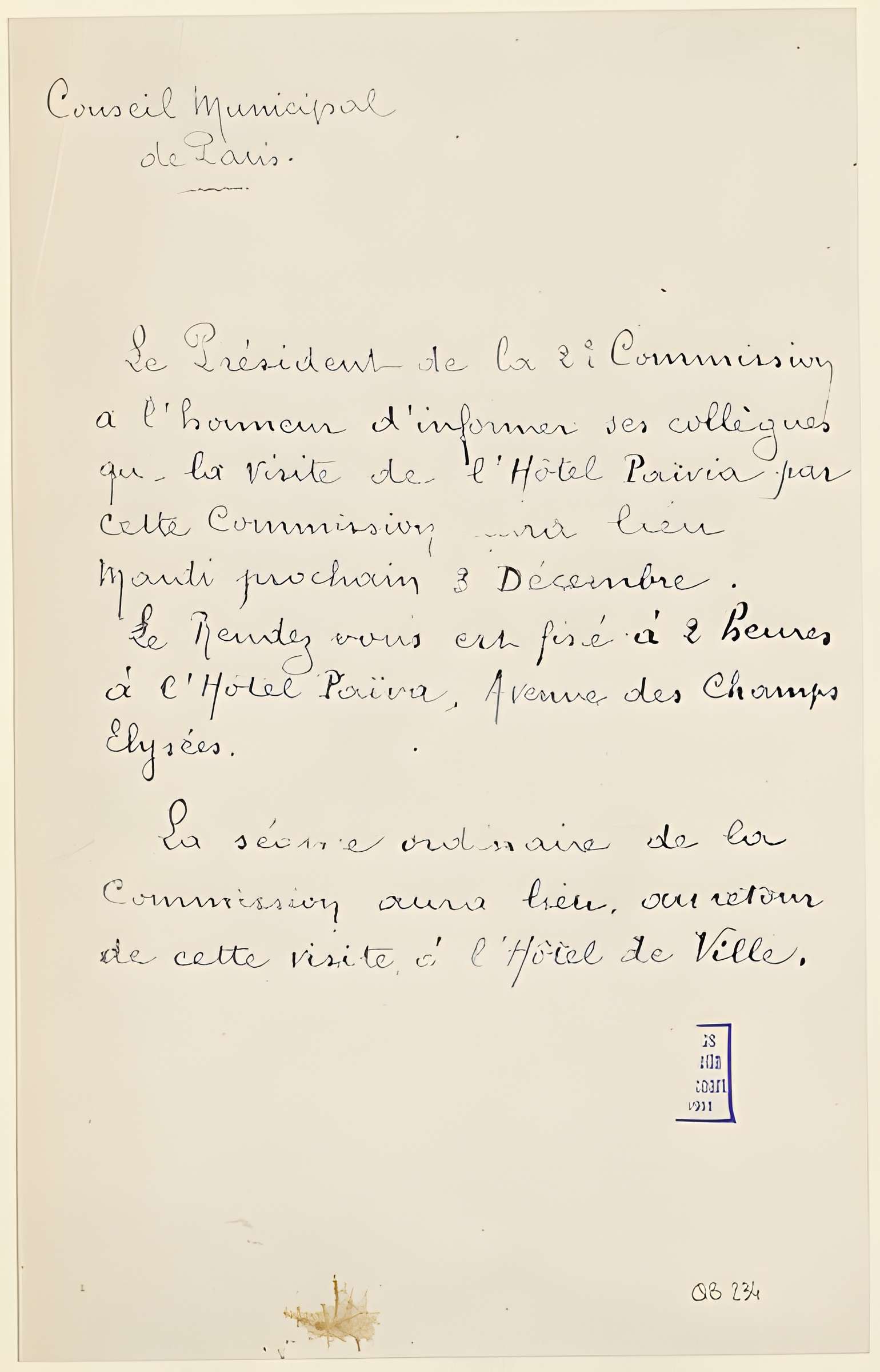 Ancien hôtel de la Païva à Paris