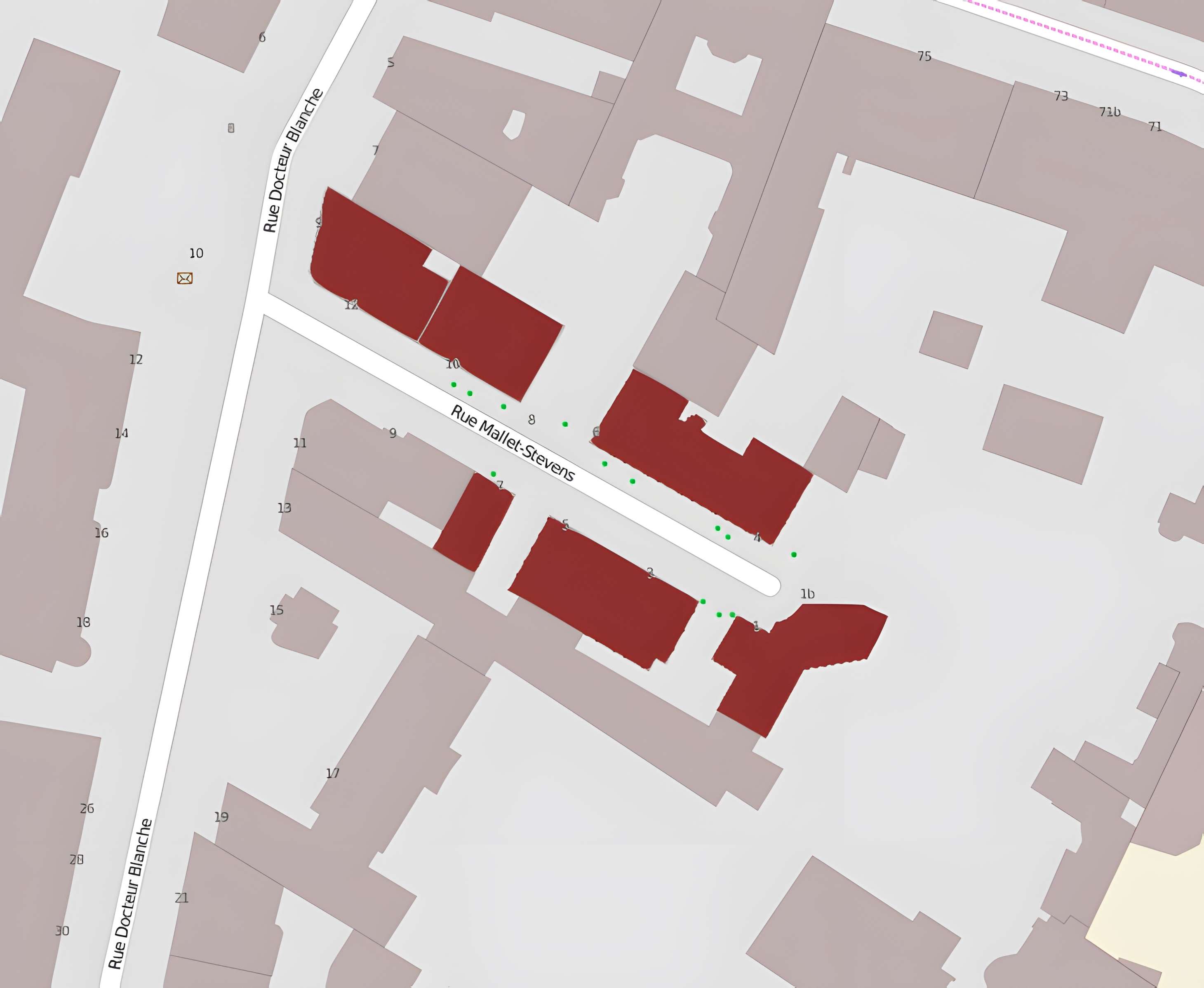 Immeubles N° 1-12 Rue Mallet-Stevens à Paris