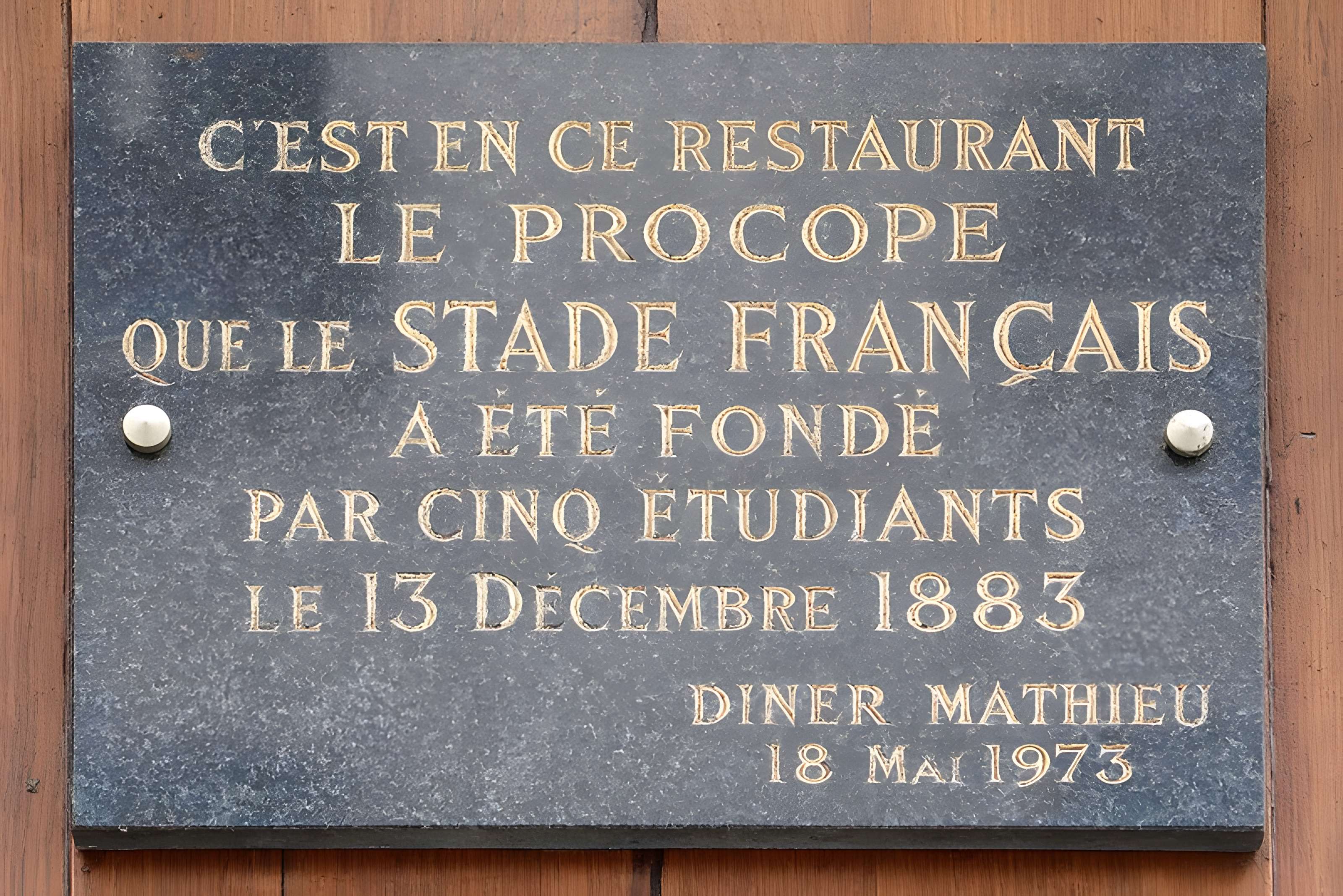 Café Procope à Paris