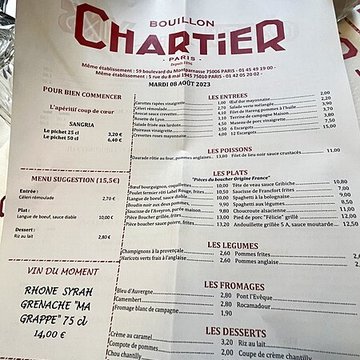 Grand Bouillon Chartier à Paris