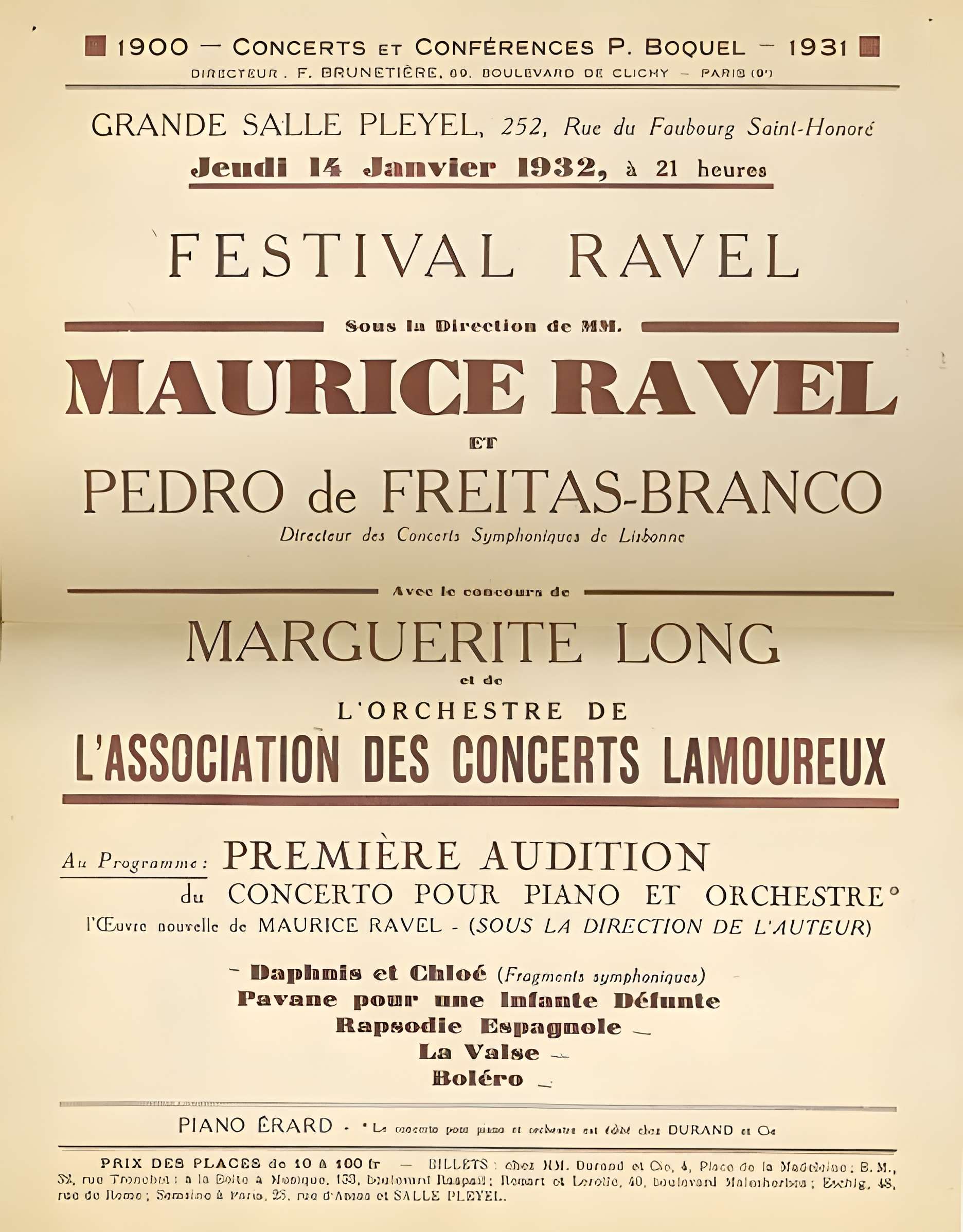 Salle de concerts dite Salle Pleyel