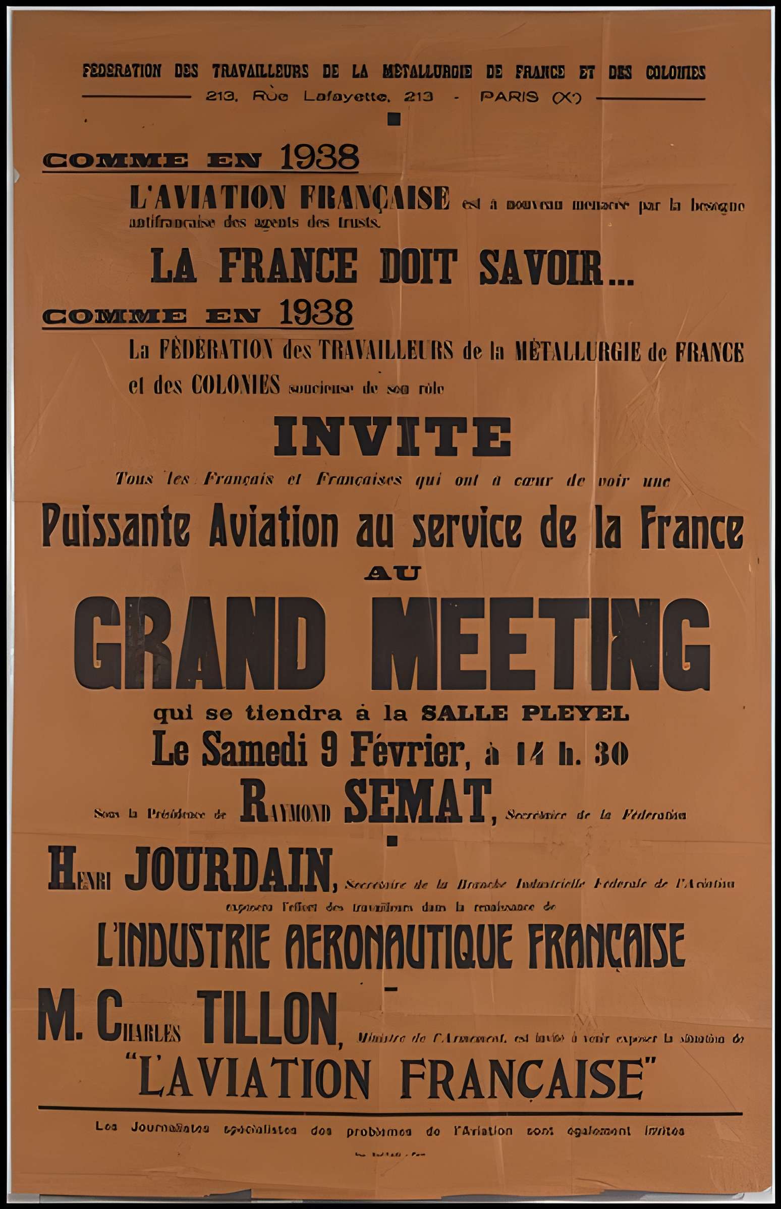 Salle de concerts dite Salle Pleyel