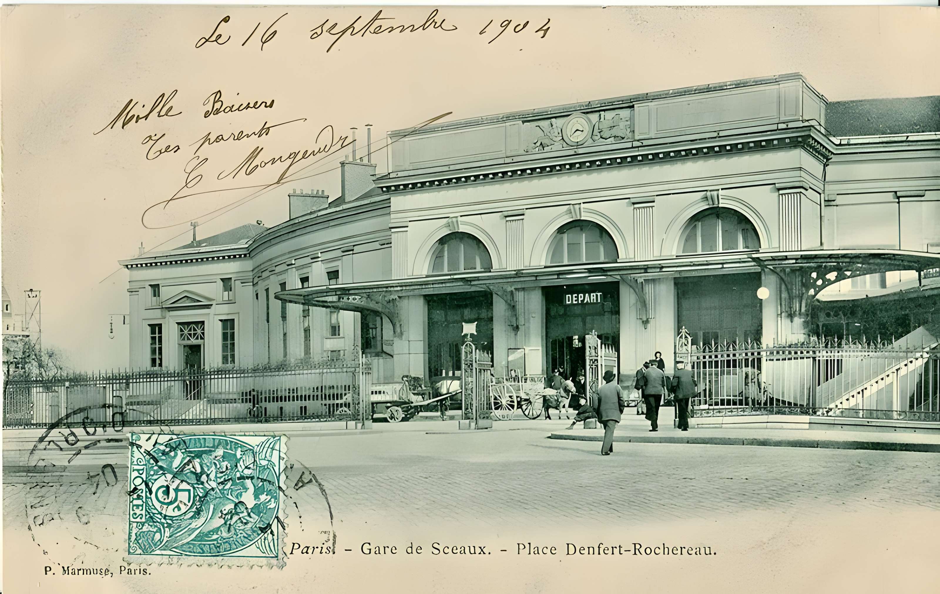 Gare Denfert-Rochereau, appelée anciennement Gare de Sceaux ou Embarcadère d'Enfert
