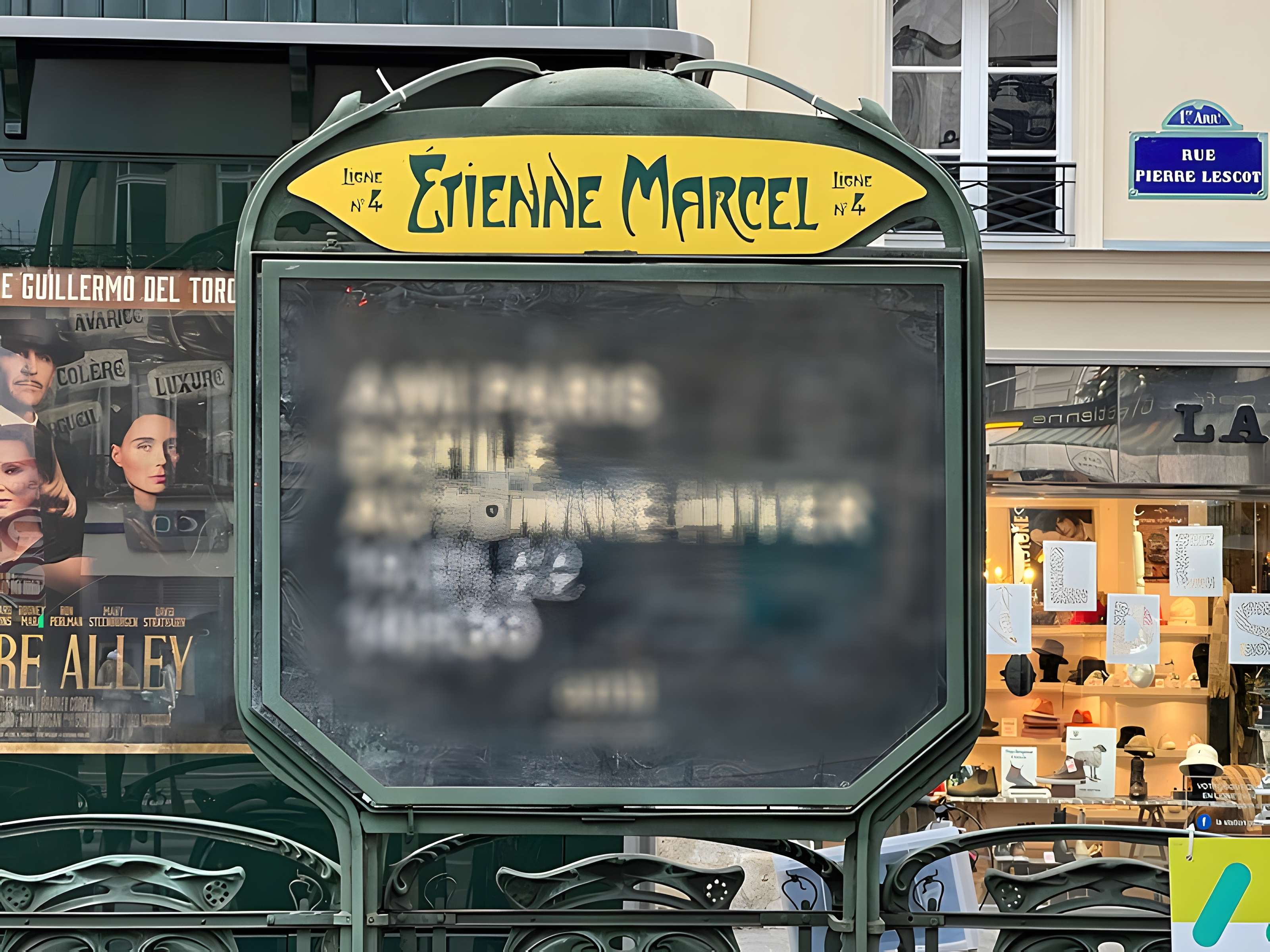 Édicule Guimard de la station Étienne-Marcel - Paris 1er