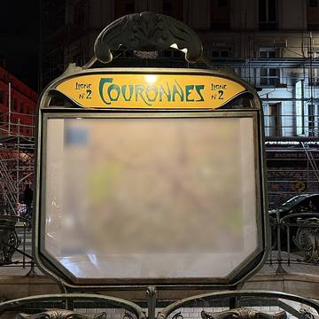 Édicule Guimard de la station Couronnes - Paris 11ème