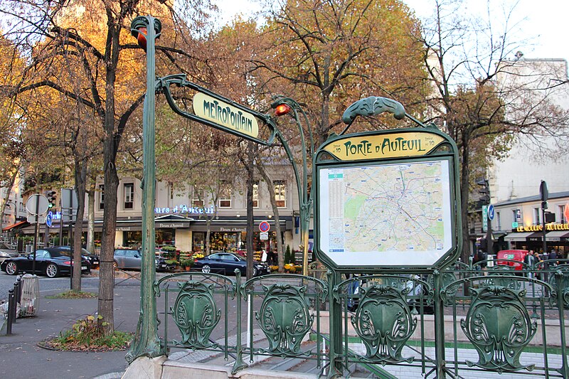 Édicule Guimard de la station Porte d'Auteuil - Paris 16ème