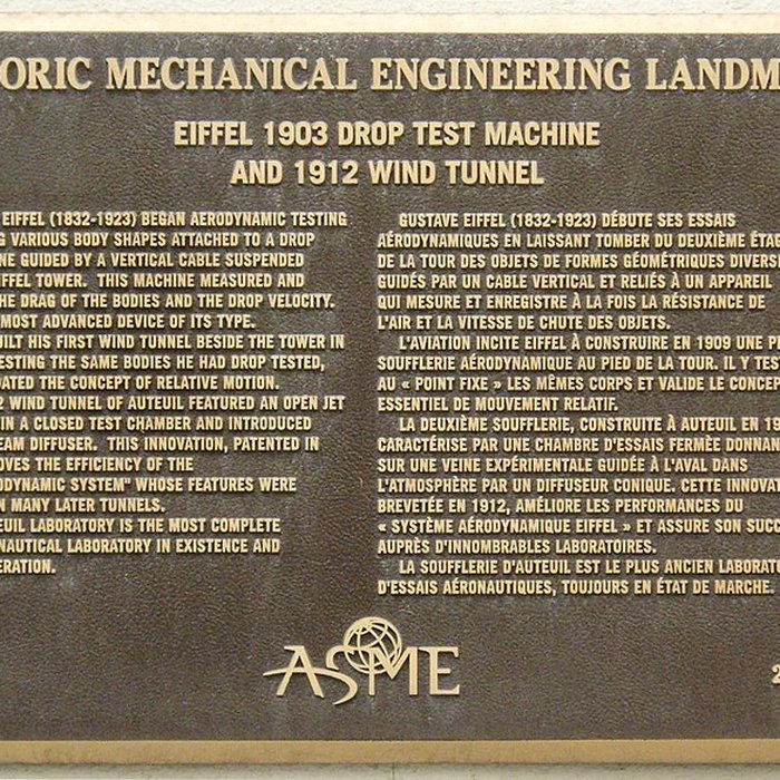Photo de Laboratoire daérodynamisme de Gustave Eiffel - Paris 16ème