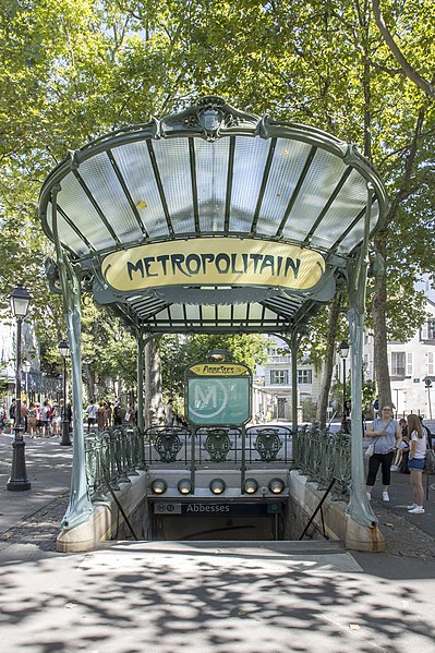 Édicule Guimard de la station Abbesses - Paris 18ème