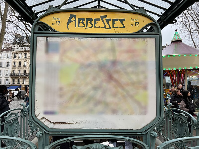 Édicule Guimard de la station Abbesses - Paris 18ème