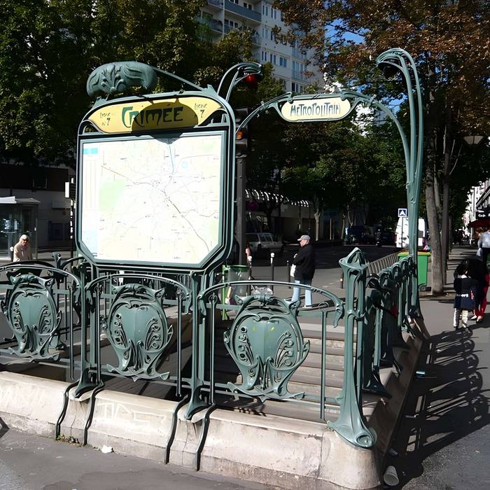 Photo de Édicule Guimard de la station Crimée - Paris 19ème